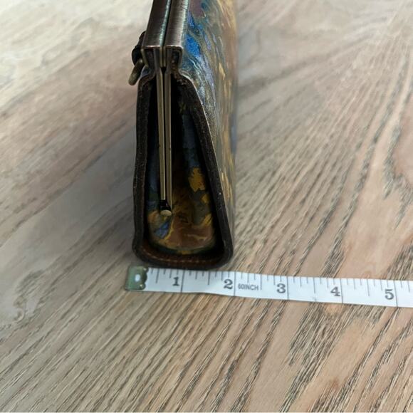 Patricia Nash Vallina Floral Leather Frame Clutch Bag Cottagecore Purse - Picture 8 of 8